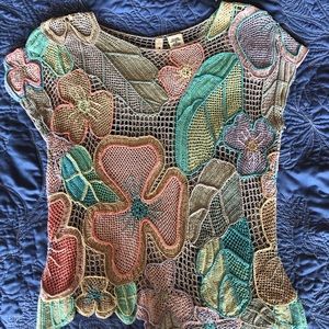 Anthropologie Moth Crochet Top